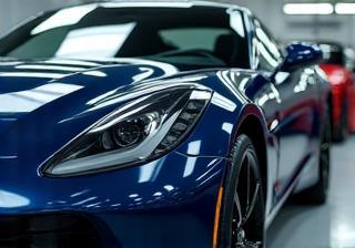 A shining, detailed car ready for delivery